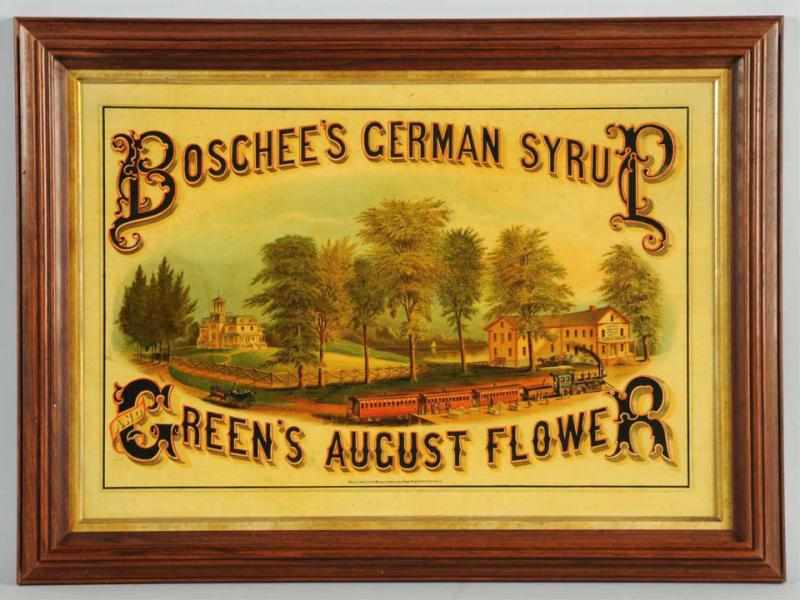 Appraisal: Early Tin Boscee's German Syrup Sign Circa s to s