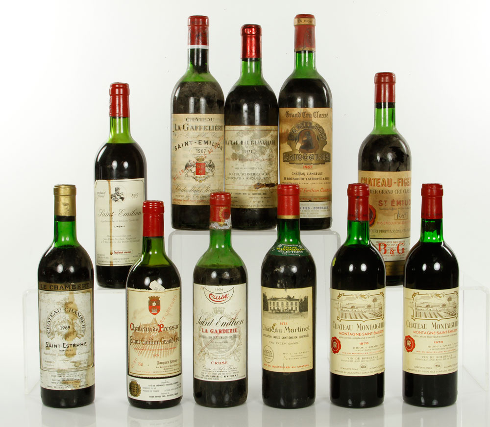 Appraisal: - Assorted Saint-Emillion Wines Eleven bottles of Saint-Emilion from various