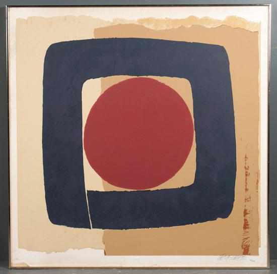 Appraisal: Robert Rauschenberg American - Circle in Square color screenprint ed