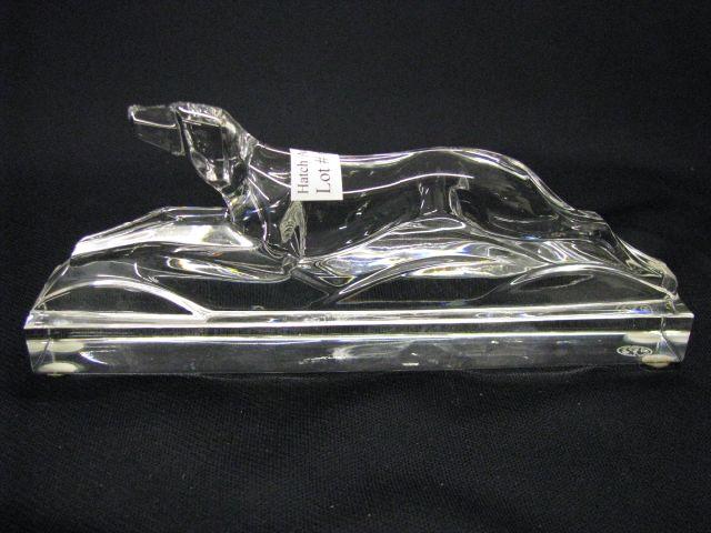 Appraisal: Baccarat French Crystal Figurine of a Greyhound long