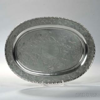 Appraisal: Chinese Export Silver Tray Shanghai late th early th century