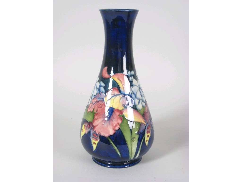 Appraisal: A Moorcroft baluster Vase decorated lilies and phlox on a