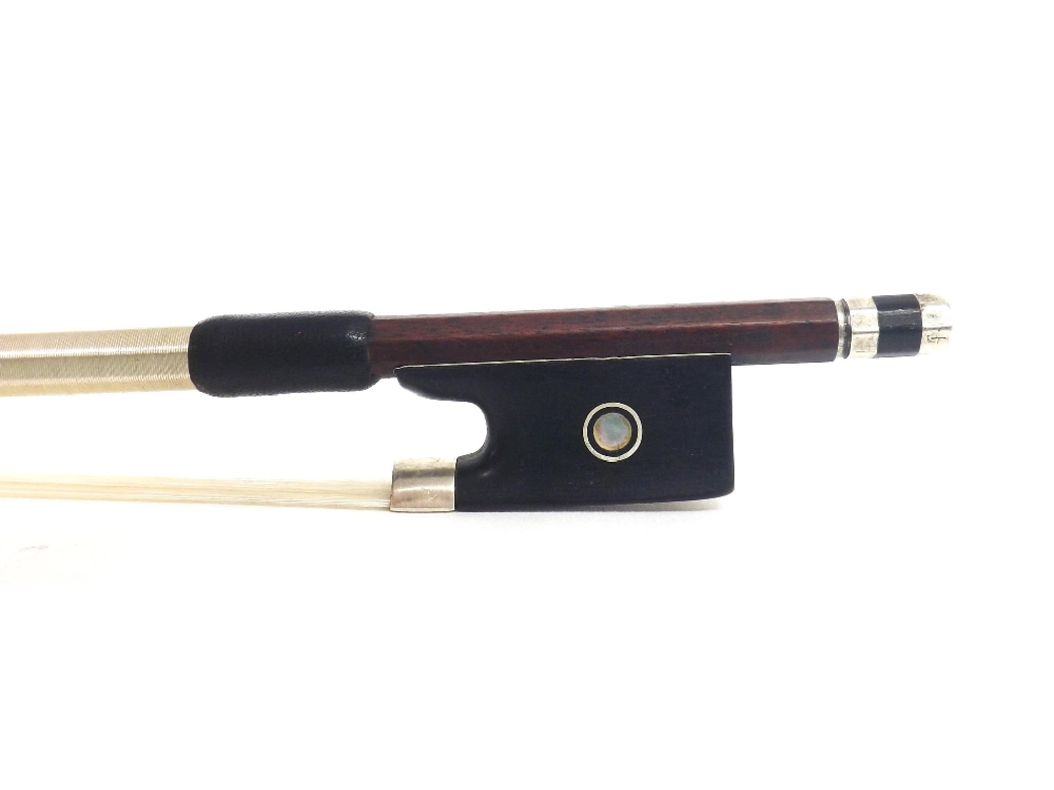 Appraisal: French silver mounted violin bow stamped Chanot Chardon Paris to