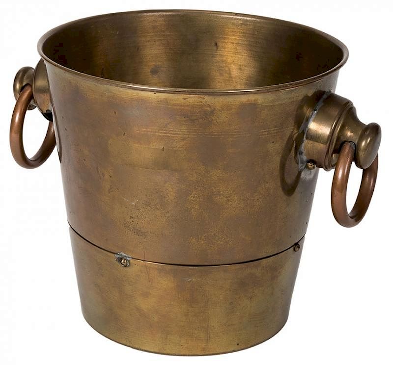 Appraisal: Coin Pail Coin Pail Manufacturer unknown mid-twentieth century Brass-plated champagne