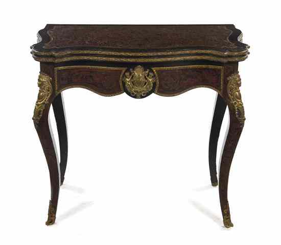 Appraisal: A Napoleon III Gilt Metal Mounted Boulle Games Table having