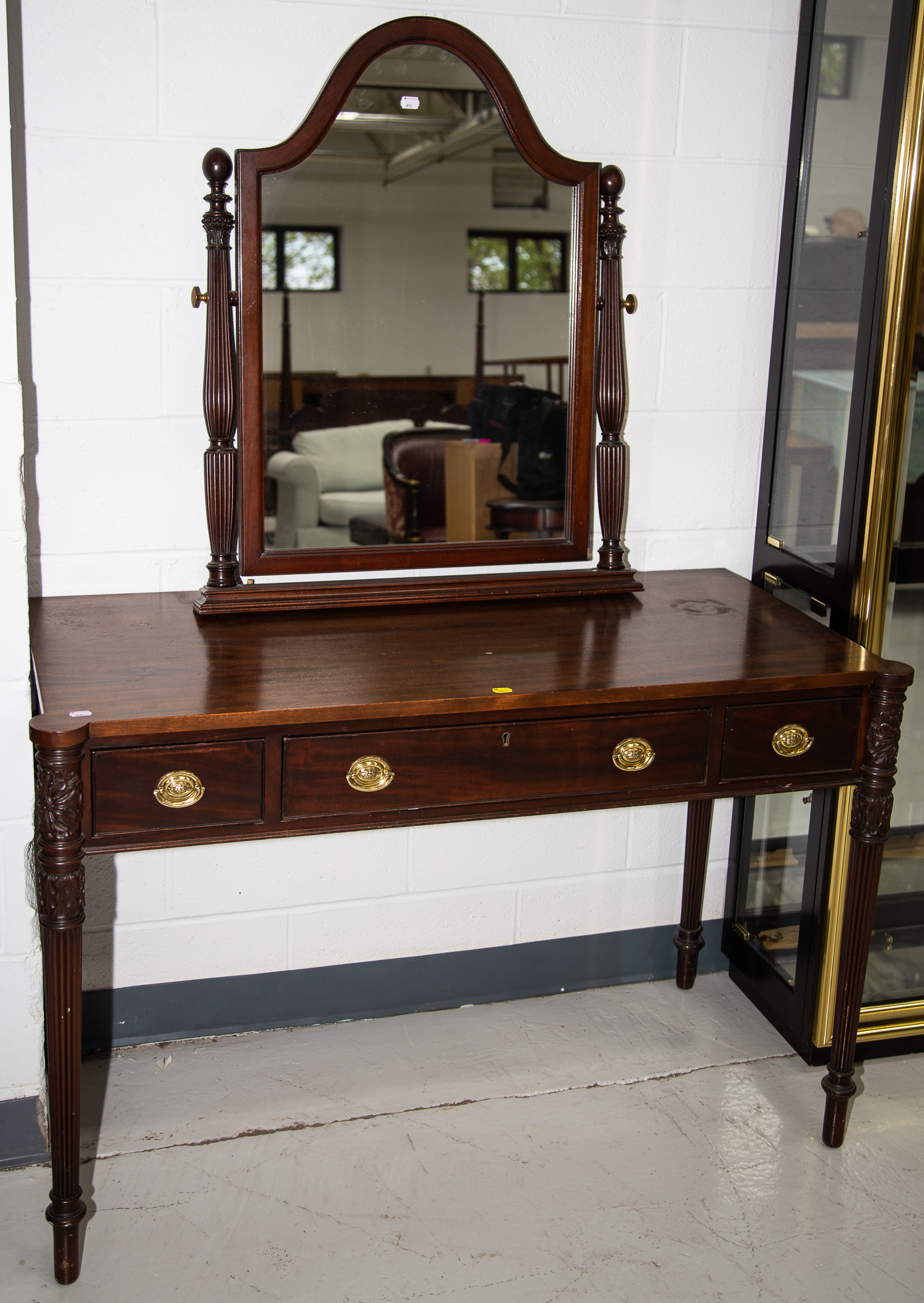 Appraisal: POTTHAST BROS MAHOGANY MIRRORED DRESSING TABLE Baltimore st quarter th