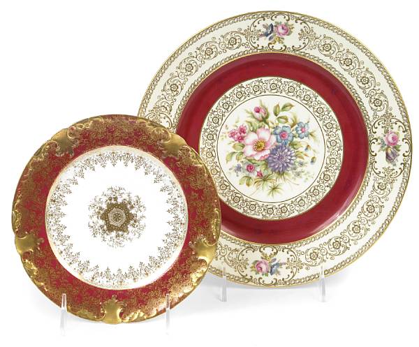 Appraisal: A set of ten Rosenthal floral decorated porcelain dinner plates