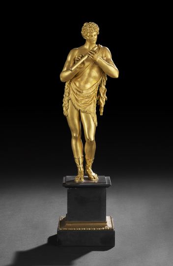 Appraisal: Good French Gilt-Bronze Figure of Orpheus third quarter th century