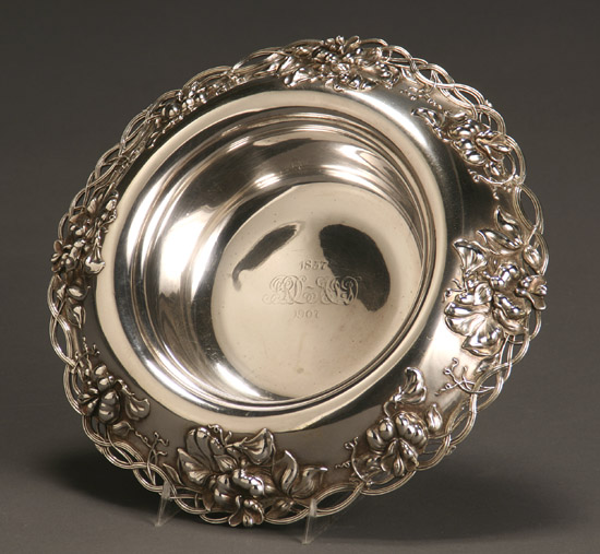 Appraisal: Tiffany Co Sterling Pierced Center Bowl New York - The