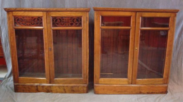 Appraisal: Pair of Victorian Door Bookcases Nice pair One is missing