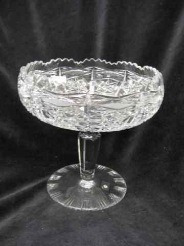 Appraisal: Cut Glass Tall Compote brilliant period '' excellent