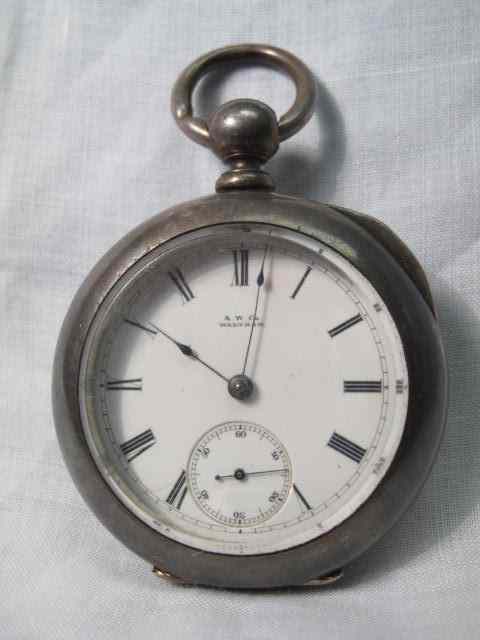 Appraisal: Size key wind pocket watch with AW Co Roman numeral