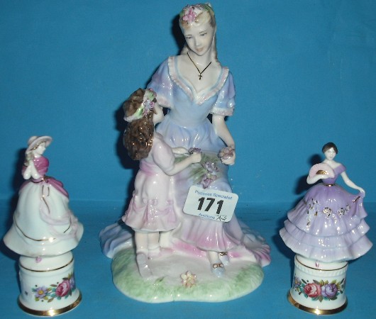 Appraisal: Coalport miniature figures Fantasia Serenade both seconds And large figure