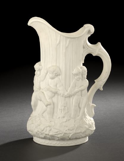 Appraisal: Good Large English Parian Porcelain Pitcher dated by British Design