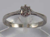 Appraisal: An carat white gold diamond solitaire ring the round brilliant