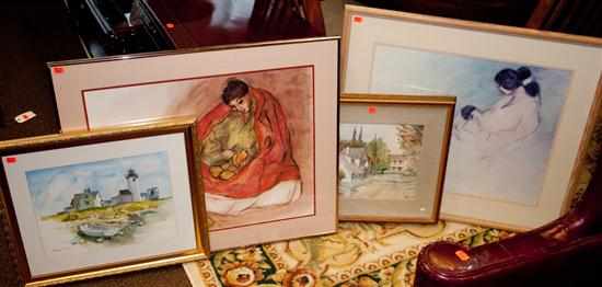 Appraisal: Four assorted framed prints Estimate - No condition report supplied