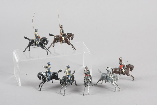 Appraisal: Lot of Britains Indian Cavalry some enhancements and damages