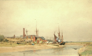 Appraisal: Wilfred Williams Ball RBA RE - - Moored ships on