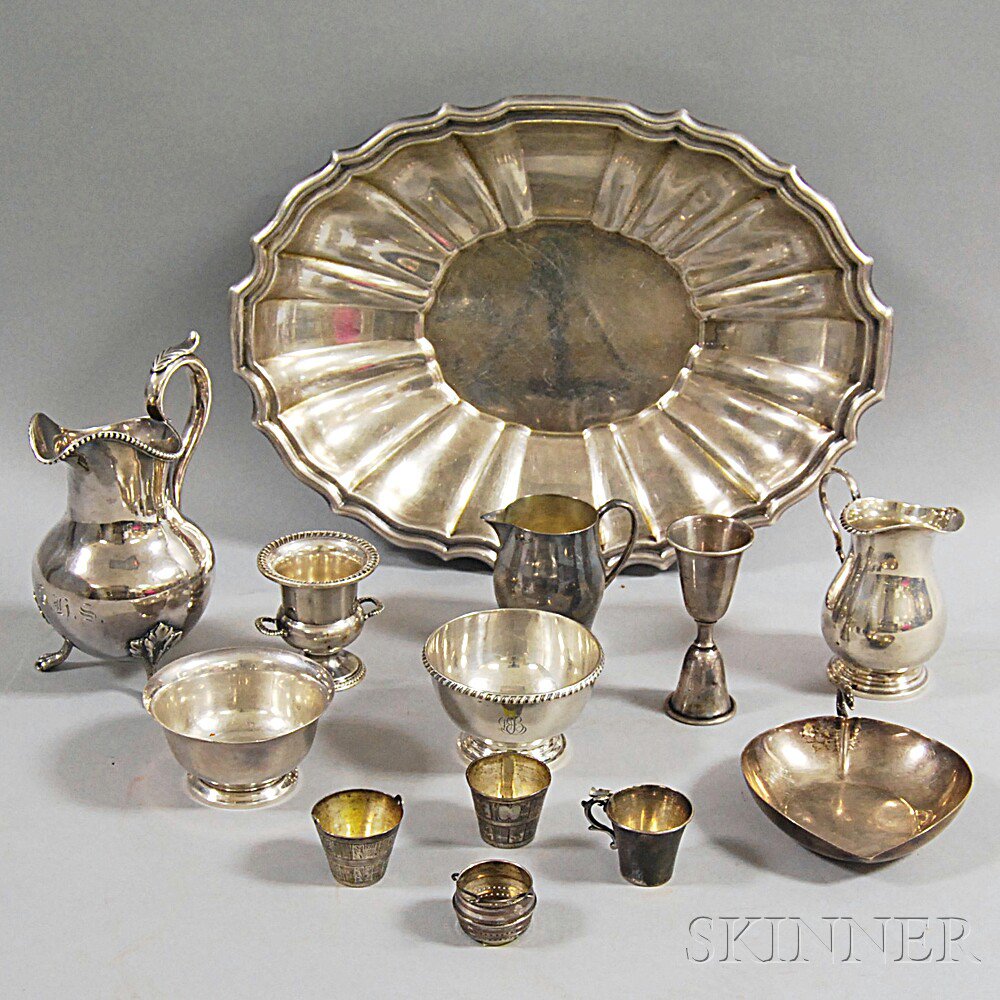 Appraisal: Thirteen Assorted Silver Items a Graff Washbourne and Dunn sterling