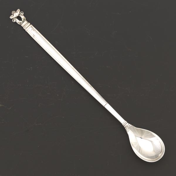 Appraisal: GEORG JENSEN COCKTAIL STIR SPOON Elongated stir spoon marked verso