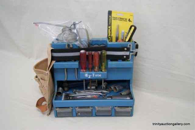 Appraisal: EZ Tote Portable Tool ox w Belt ToolsIs a nice