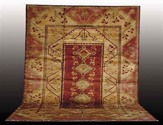 Appraisal: Oushak carpet ' x ' This rug was made within