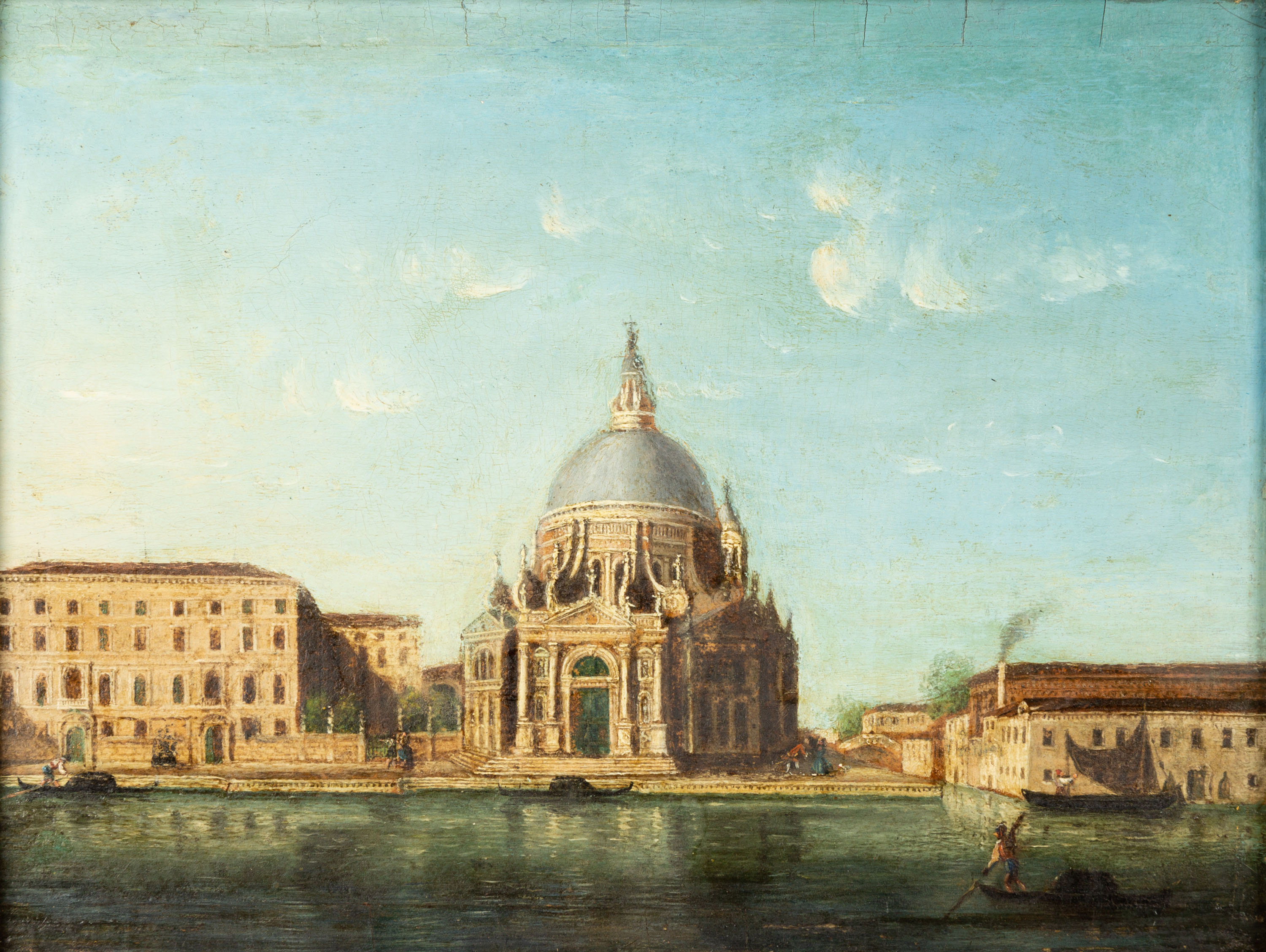 Appraisal: TH CENTURY VENETIAN SCENE OF SANTA MARIA DELLA SALUTE Oil