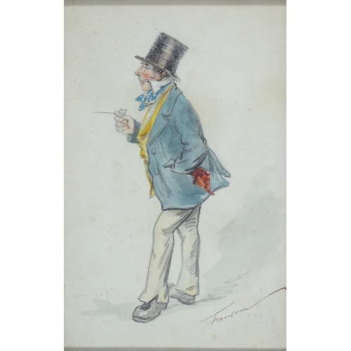 Appraisal: Faustin Betbeder -c - Caricature of a Man in a