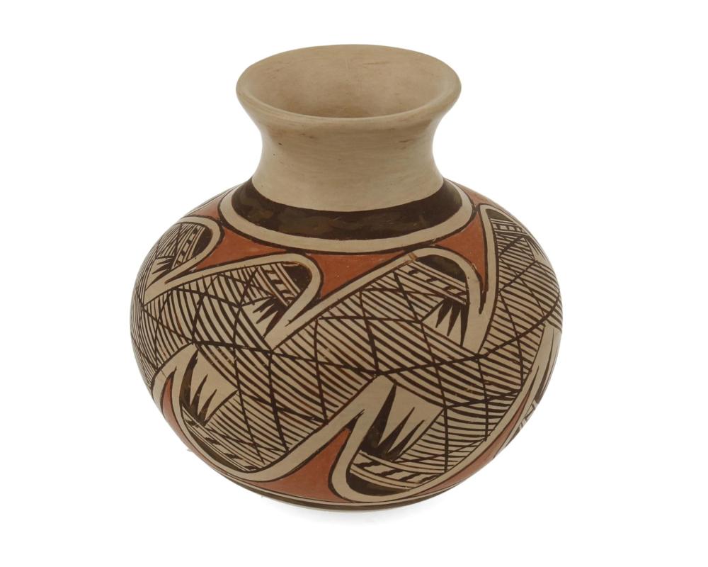 Appraisal: Fannie Nampeyo - Hopi-Tewa A small Hopi polychrome pottery vase