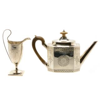 Appraisal: George III Sterling Teapot by Thomas Harper and Creamer English