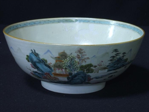 Appraisal: CHINESE EXPORT BOWL Early to mid th century with enamel