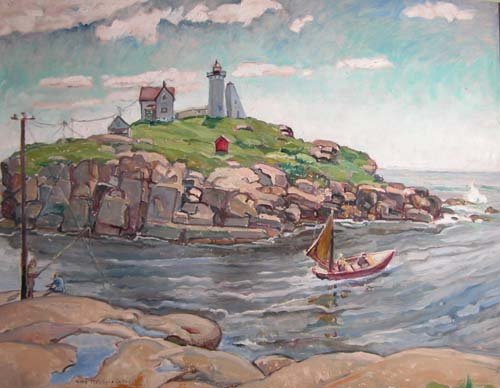 Appraisal: Booth Bay Harbor Maine Coastal Scene Artist Sutton Rachel McClelland