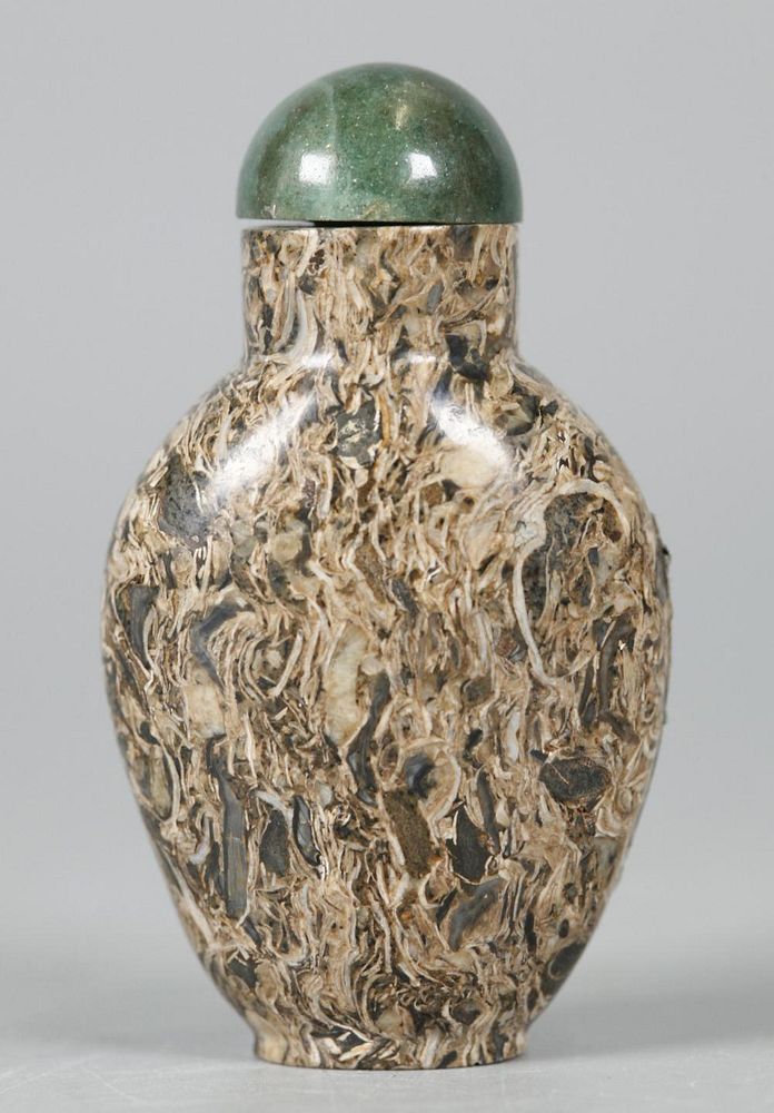 Appraisal: Chinese stone snuff bottle possibly th c overall in H