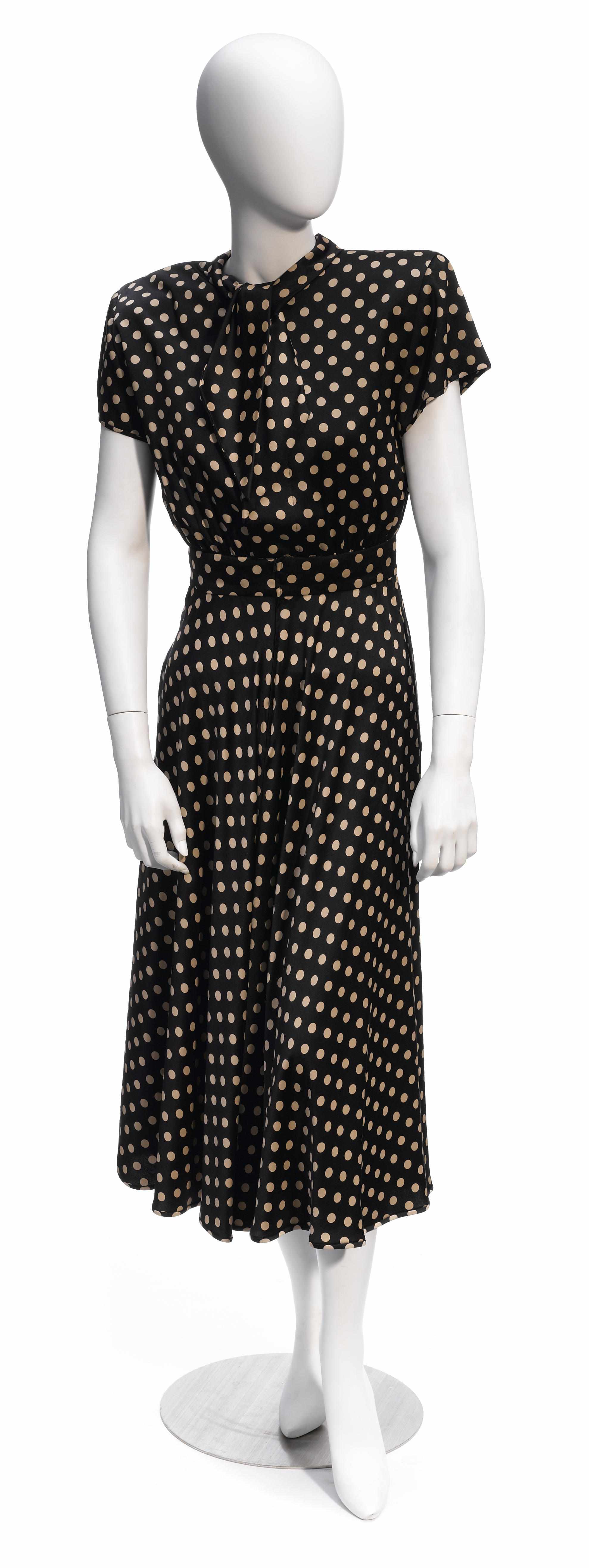 Appraisal: A Valentino black and white polka dot dress size together