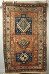 Appraisal: RUG - x Kazak two medallion rug ca with a