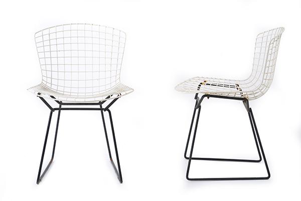 Appraisal: FOUR HARRY BERTOIA C CHAIRS c s Manufactured by Knoll