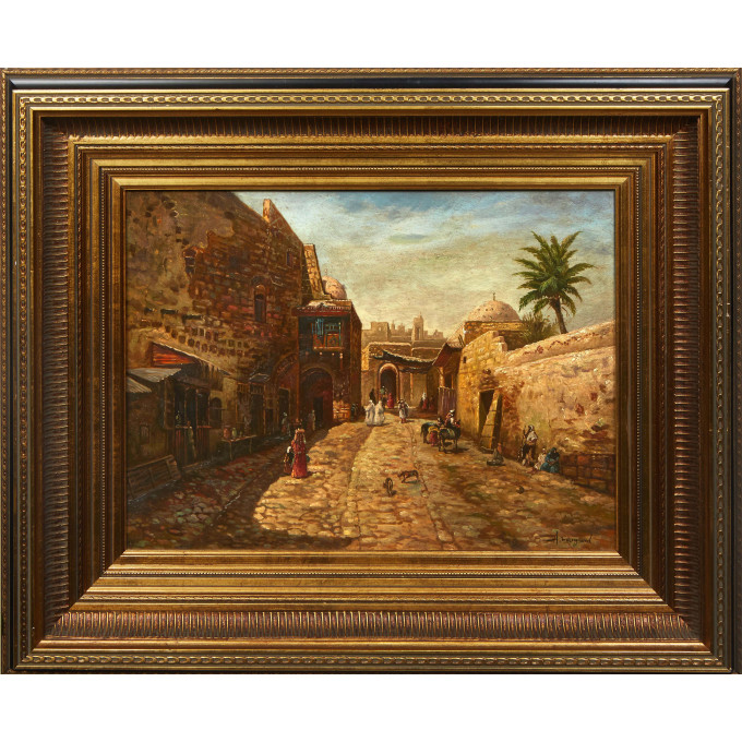 Appraisal: Albert Munghard American - View of a Medina th c