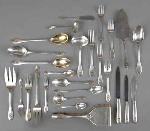 Appraisal: The Stotesbury sterling silver flatware service retailed by Cartier each