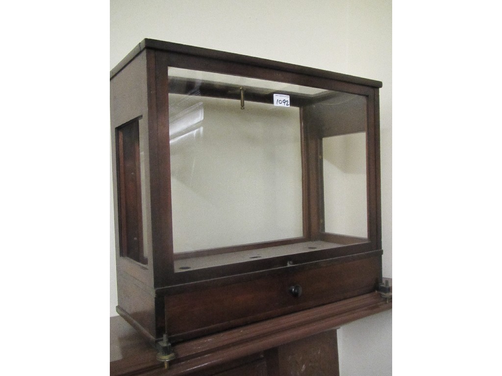 Appraisal: Mahogany display case for scales