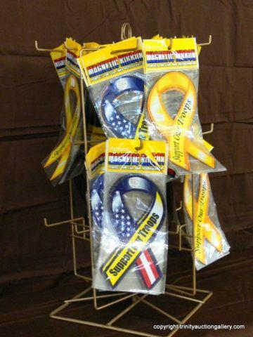 Appraisal: Support Our Troops Ribbon Magnets and Display Rack - revolving