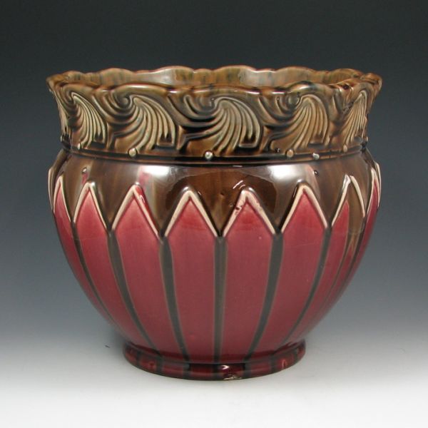 Appraisal: Weller blended glaze jardiniere Marked Weller Excellent condition wide by