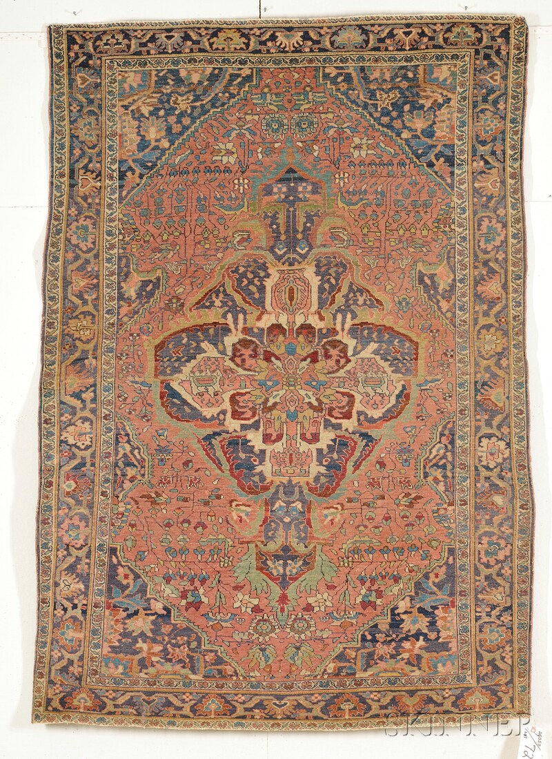 Appraisal: Sarouk Rug West Persia late th century even wear outer