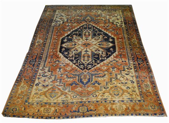 Appraisal: HERIZ CARPET late th century Persia circa feet inches x