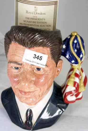 Appraisal: Royal Doulton large Character Jug President Ronald Reagan D limited