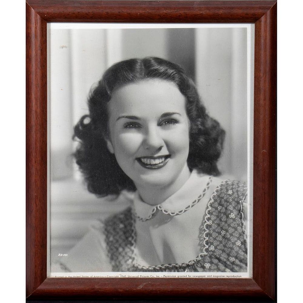 Appraisal: Deanna Durbin Original autographed inscribed photograph Size x Condition Showing