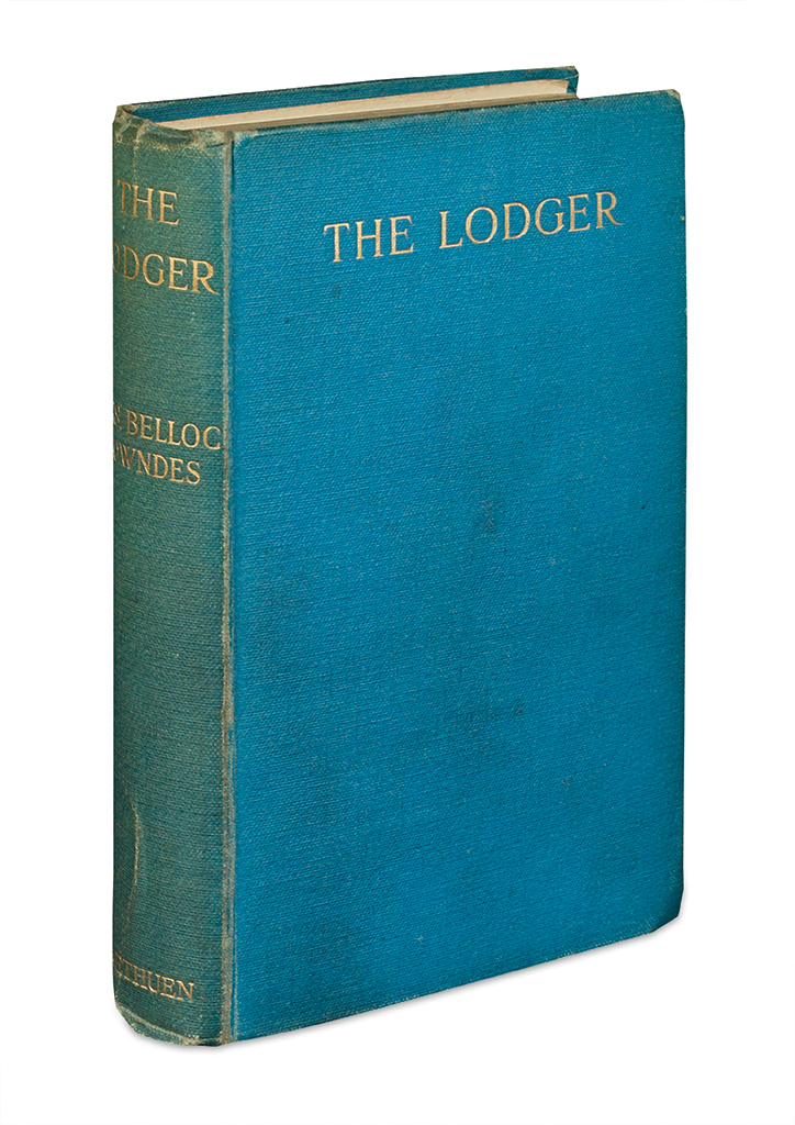 Appraisal: BELLOC LOWNDES MARIE ADELAIDE The Lodger vo original gilt-lettered blue