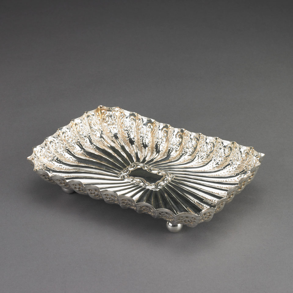 Appraisal: Edwardian Silver Oblong Footed Dish Fenton Bros Ltd Sheffield Width