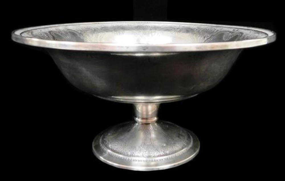 Appraisal: STERLING International Silver Co Persian pattern compote hallmarks verso include