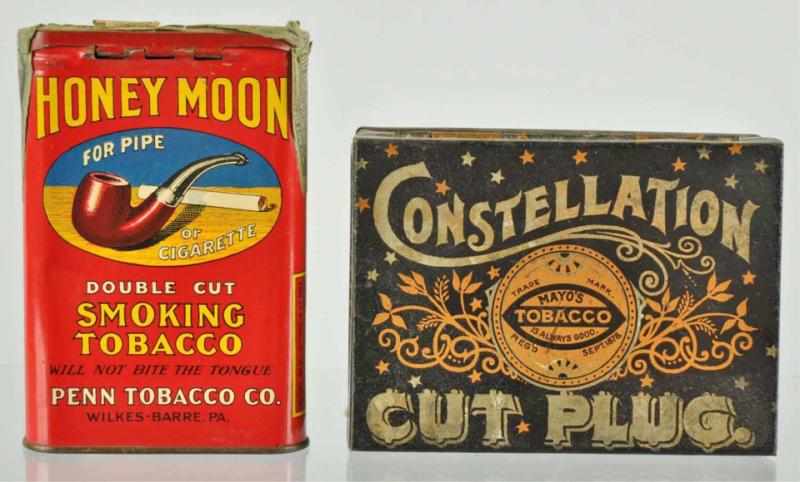 Appraisal: Lot of Tobacco Tins Description Includes Honeymoon and Constellation Cut