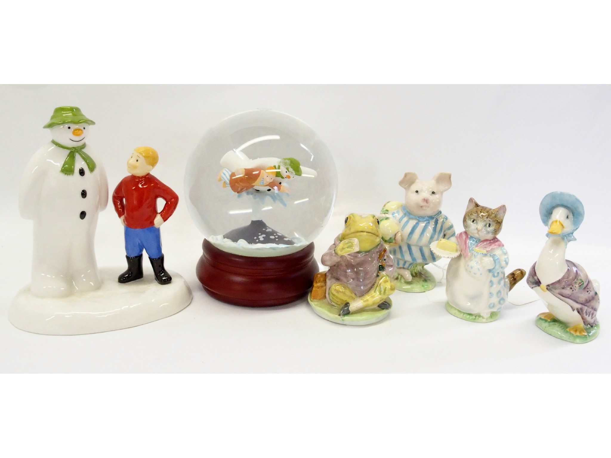 Appraisal: Four Beswick Beatrix Potter figures comprising Mr Jimmy Fisher Jemima